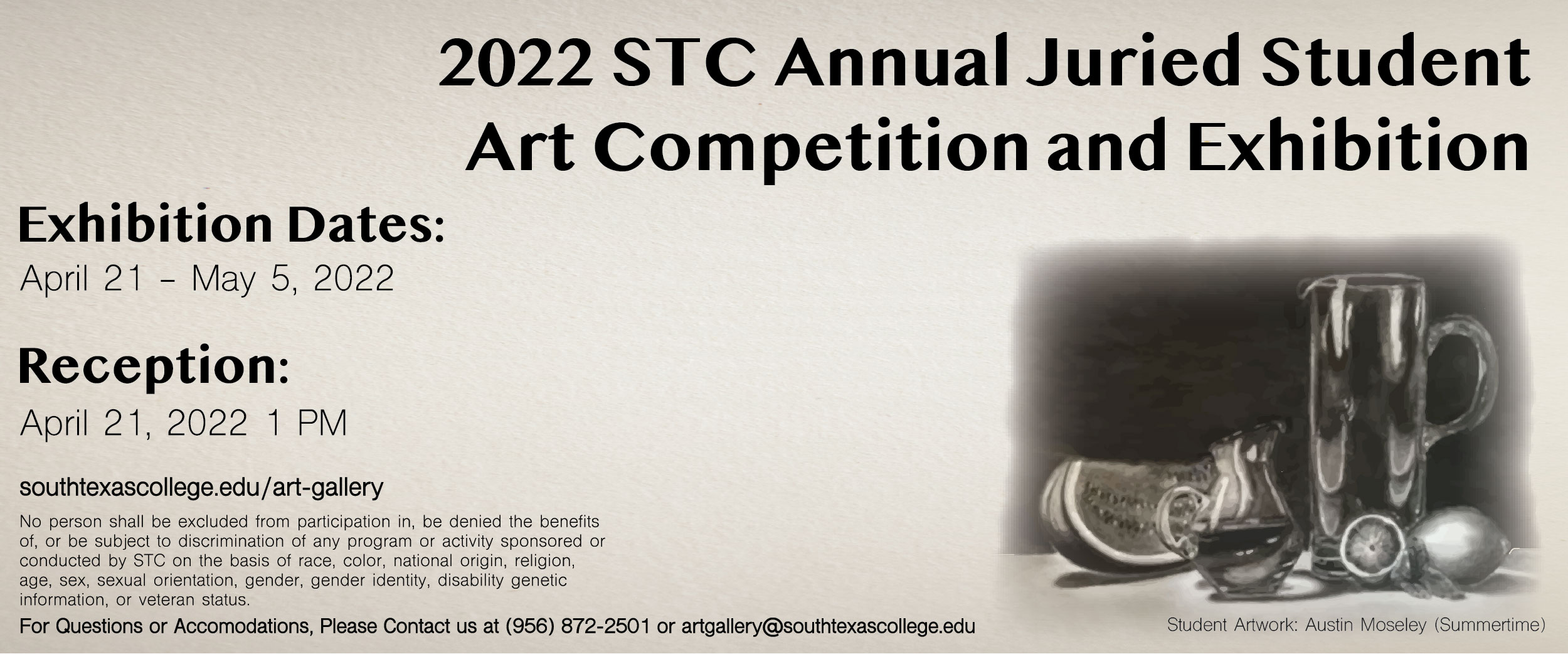 2022 STC Annual Juried Student Art Competition and Exhibition