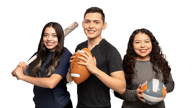 A collection of intramural sports students