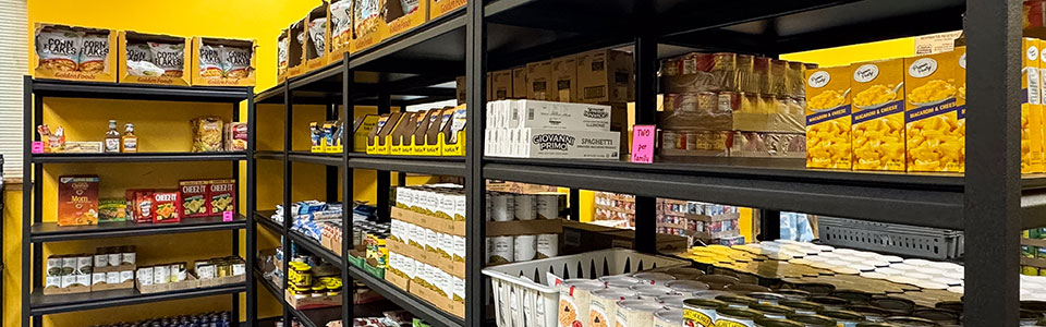 Food pantry shelves