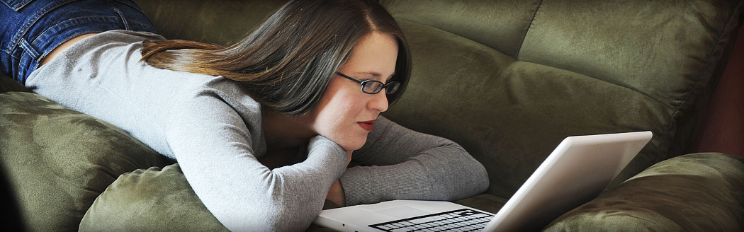 Laptop on couch