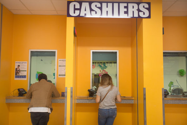 cashiers window